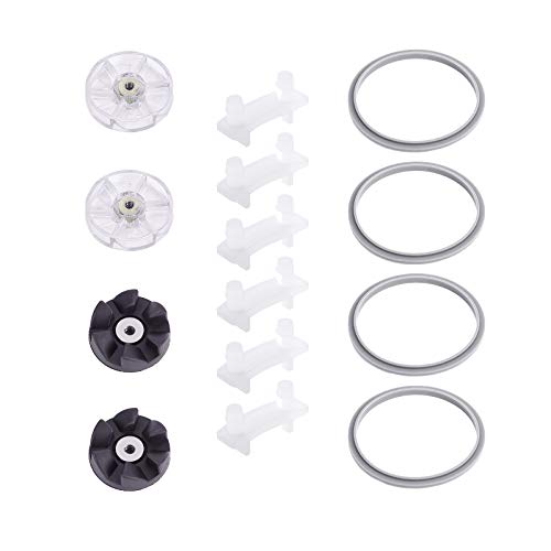 Timsec 14 Pieces Blender Replacement Parts, including Top Rubber Gears, Motor Gears, Silicone Rubber Gaskets and Bushing Shock Pads, Compatible with NutriBullet Blender 600w and 900w NB-101B, NB-101S, NB-201 - Image 1