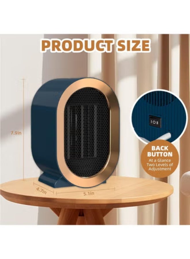 ORIONMAX 1200W Indoor Space Heater, Portable Electric Fan Heater with 2 Heat Settings, PTC Fast Heating, Tip-Over & Overheat Protection, Quiet Desk Heater for Home Office Bedroom - Image 4