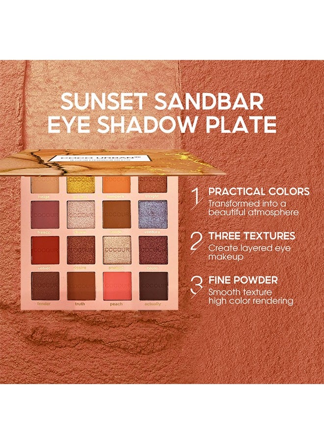 Coco - 16 Color Eyeshadow Palette-Makeup Eye Shadow Palettes Pink Eye Shadow Wine Red Eye Shadow Waterproof Long Lasting Natural Mixing Pigment Makeup - Image 1