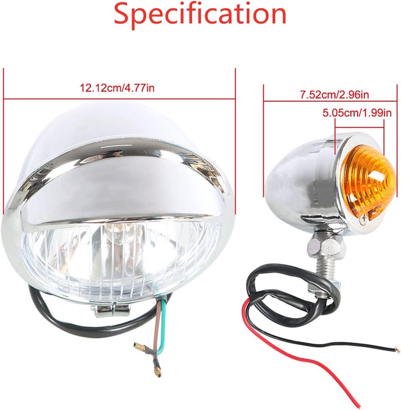 LABLT Motorcycle Passing Driving Spot Fog Light Turn Signal Light Bar with Bracket Set - Image 4