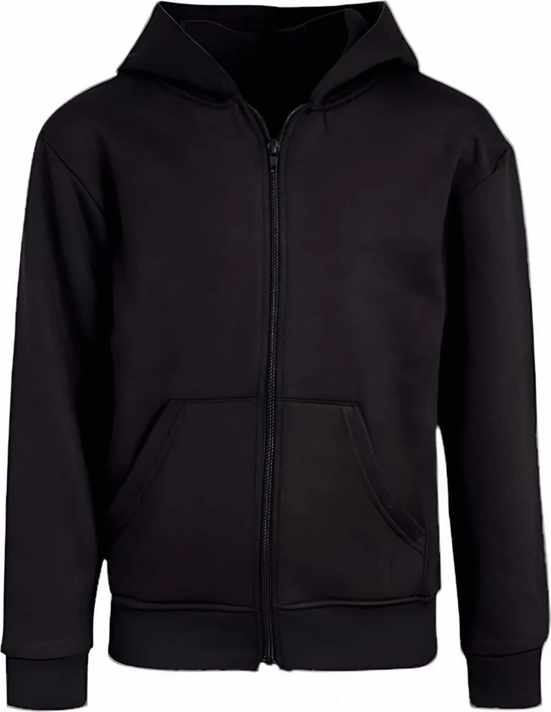 تيزجيلسين Kids Unisex Hooded Zippered Sweatshirt and Jogger Sweatpants 2-Piece Set