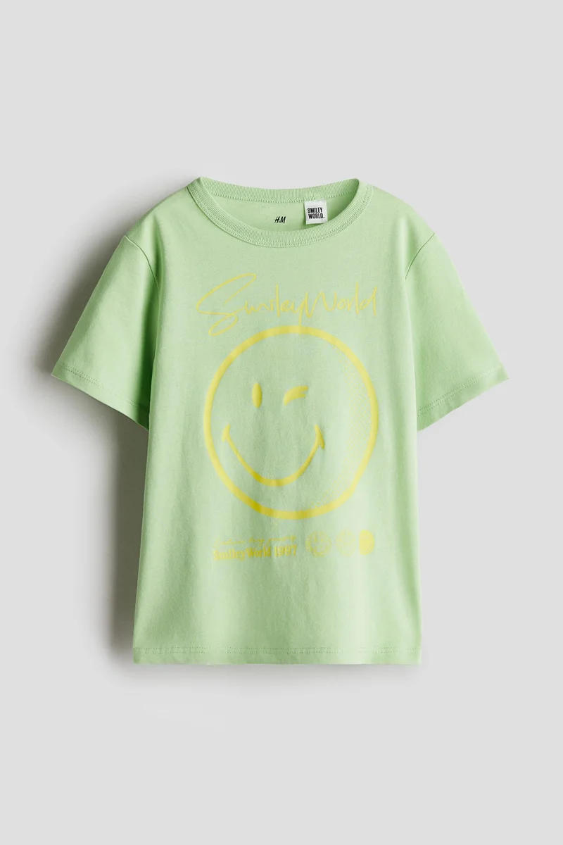 اتش اند ام تي-شيرت قطني مطبوع