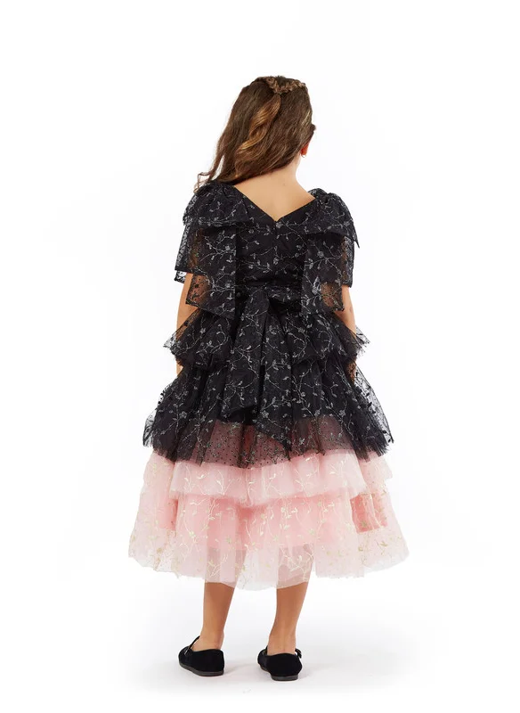 امري Multi shaded Tulle Layered Frock