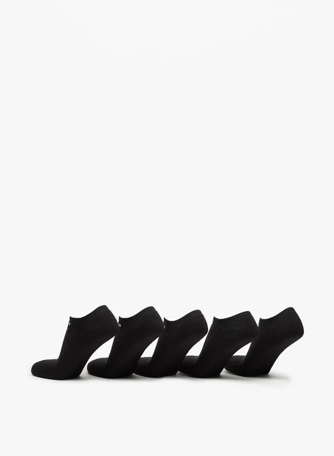 OAKLAN Men's Logo Print Ankle Length Sports Socks - Set of 5