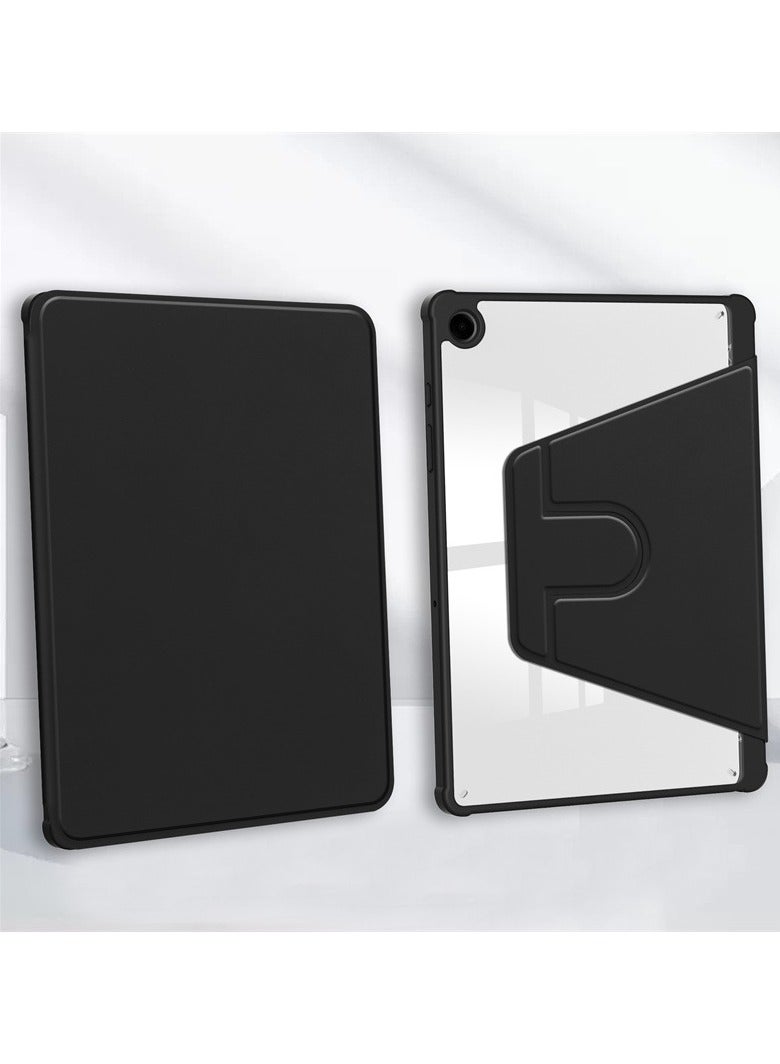 Case for Samsung Galaxy Tab A9 Plus ，Tablet Protective Case  , Acrylic 360 ° Rotating Design, Automatic Wake-up/sleep, Soft Leather, Black - Image 5