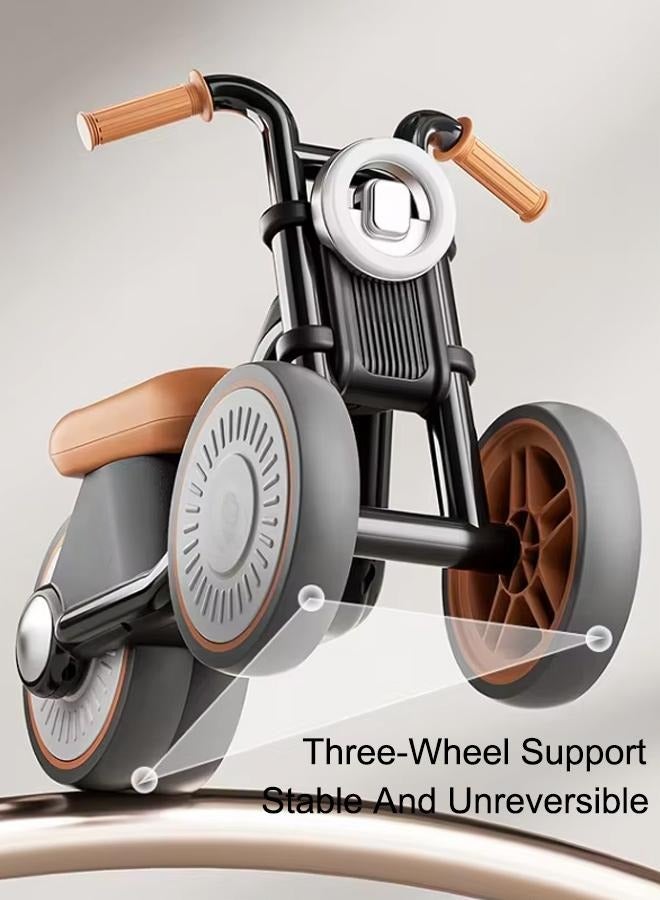 Kids Ride On Toys  Children Balance Car Motorcycle Toy Car 3-Wheel Motorbike  With Music And Light Fun Outdoor Toy Car  Baby Motorcycle  With Comfortable Seat And Wear-Resistant Tires Great Gift For Boys And Girls  - Image 2