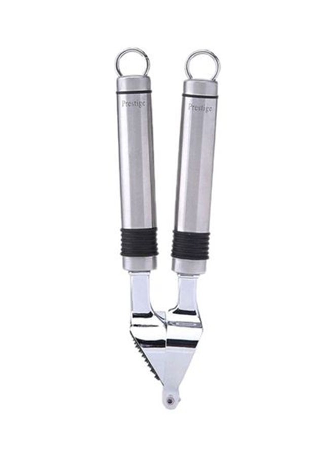 Prestige Stainless Steel Eco Garlic Press With Rubbergrip Silver - Image 1