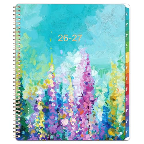 Artfan Planner 20262027 Academic Planner 20262027 July 2026 June 2027 9 x 11 Weekly and Monthly Planner Calendar Planner 202627 with Colourful Tabs Pocket Flexible Cover TwinWire Binding Oil Painting - Image 1
