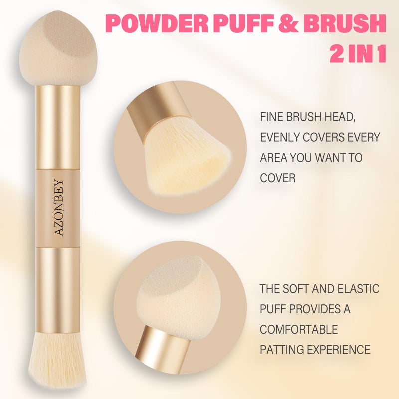 Azonbey Root Touch Up Sets,Hairline Powder for Women Cover Up- Hairline Concealer for Thin and Thinning Hair, Water & Sweat Resistant,Contain Azonbey Makeup Brush (Dark Brown, Med #Makeup Brush) - Image 5