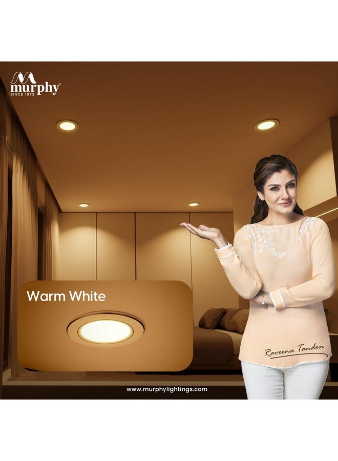 MURPHY Murphy Croma 9W Concealed LED Downlight | Pack of 6 | Warm White |Aluminium Finish | Eye-Caring & Long-Lasting Brightness | 2 Years Warranty | Suited for 3 Inch Junction Box - Image 5