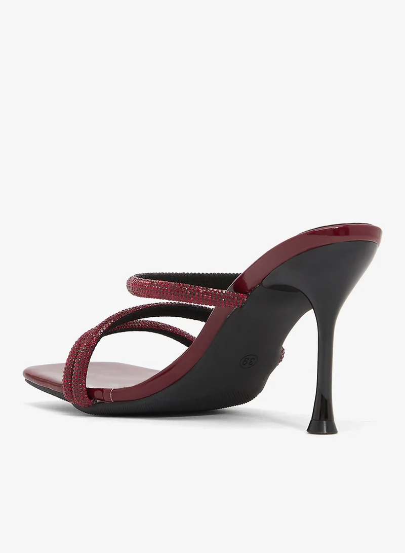 Ella Limited Edition Rhinestone Detail Strap Detail Heels