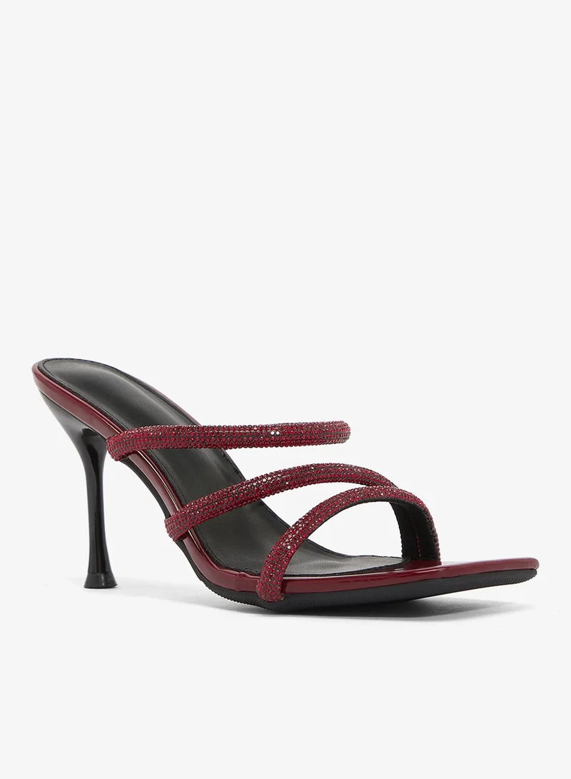 Ella Limited Edition Rhinestone Detail Strap Detail Heels