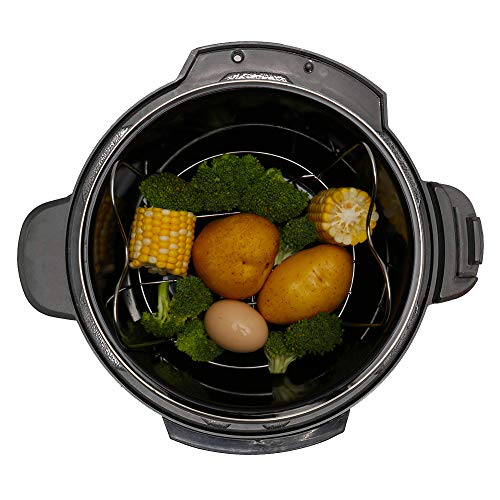 Createy Steamer Rack Trivet with Handles Compatible with Instant Pot Accessories 6 Qt 8 Quart, Pressure Cooker Trivet Wire Steam Rack, Great for Lifting out Whatever Delicious Meats & Veggies You Cook - Image 4