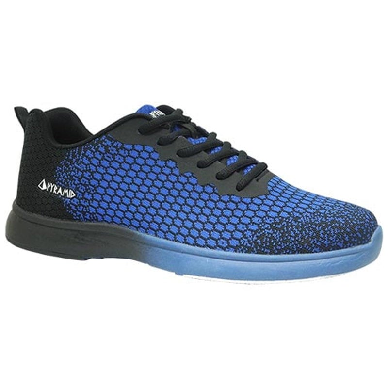 Pyramid Mens Path Lite Seamless Mesh Bowling Shoes BlackRoyal Blue Size 8
