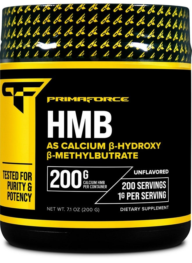 Primaforce HMB Supplement Powder (200g) (Unflavored) - Pure Calcium Beta-Hydroxy Beta-Methylbutrate - Image 1