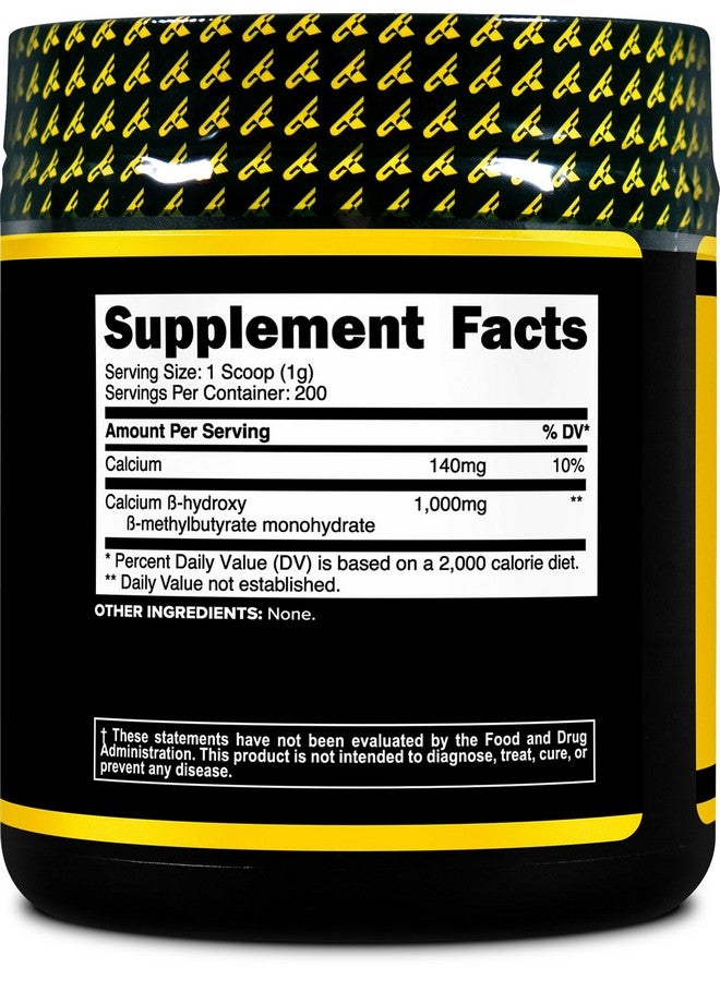 Primaforce HMB Supplement Powder (200g) (Unflavored) - Pure Calcium Beta-Hydroxy Beta-Methylbutrate - Image 4