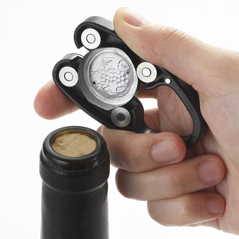 YWQ 2 Pack Design Wine Foil Cutter, Wine Bottle Opener Accessory, Gift for Wine Lovers by YWQ, Black - Image 3