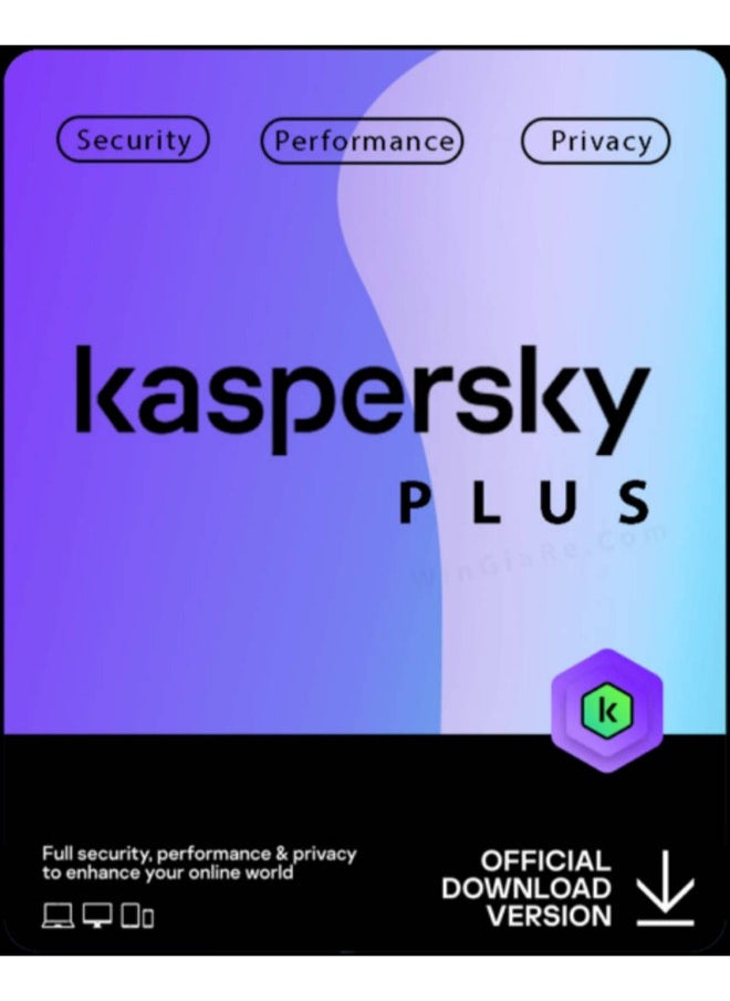 Kaspersky - Plus Internet Security, 3 Devices, 1 Year, Behavioral Shield, Box W/o CD | KL1042I5CFS-SLIM - Image 1