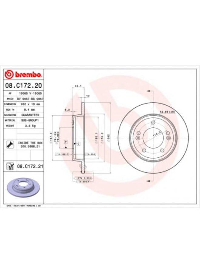 Brake Disc/ Rotor -08.C172.21