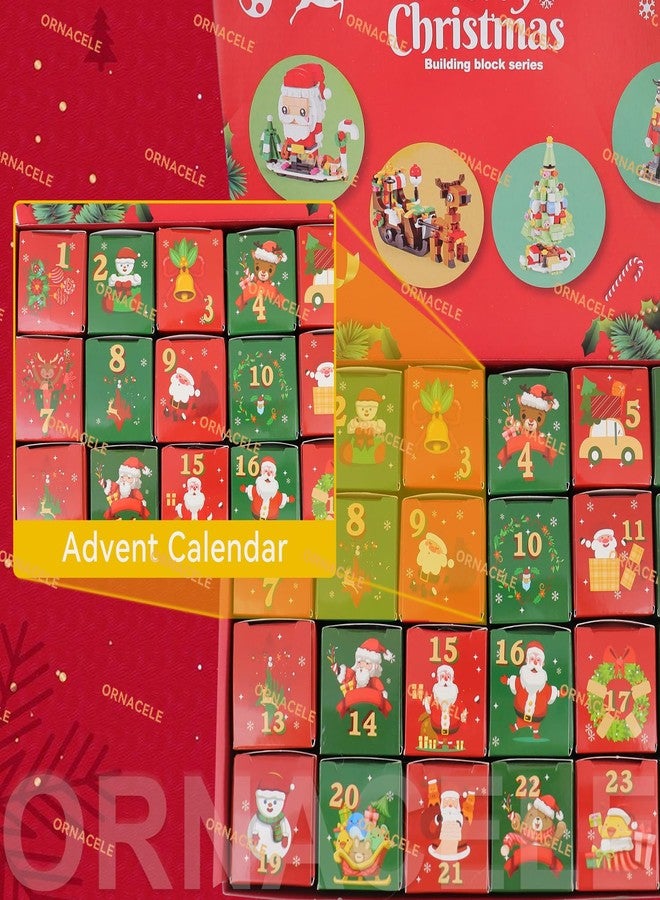 ORNACELE Christmas Advent Calendar 2025, 6 in 1 Building Blocks, 24 Days Countdown Calendar Toys for Kids, Christmas Building Toys Party Favors, Kids Christmas Gifts for Boys & Girls - Image 3