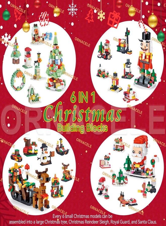 ORNACELE Christmas Advent Calendar 2025, 6 in 1 Building Blocks, 24 Days Countdown Calendar Toys for Kids, Christmas Building Toys Party Favors, Kids Christmas Gifts for Boys & Girls - Image 2