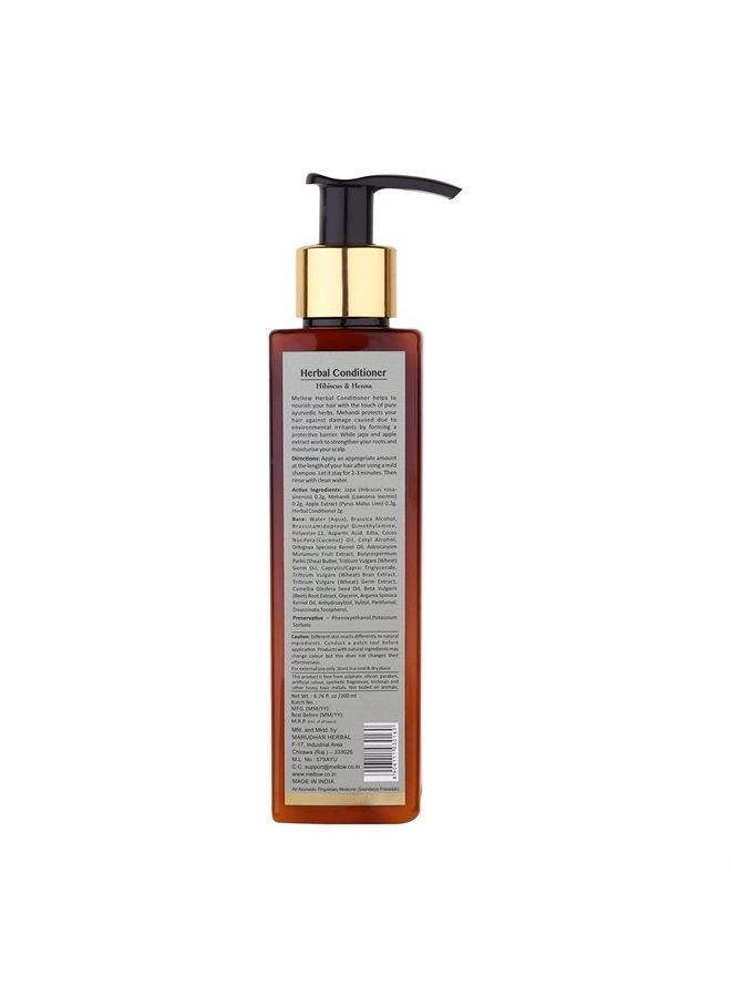 MELLOW Herbals Hibiscus Conditioner (200 ml) for smooth & shiny hair | Improves Hair strength, Deep Conditioning & helps in reducing hair fall | for all hair type - Image 3