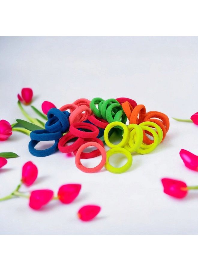 Topfinder Small 30 Pcs Set 6 Colors Thick Hair Plain Rubber Band With Beautiful Storage Organizer For Women Girls Baby Kids Stylish Fashion Jewellery Kit Pack Assorted Color - Image 3