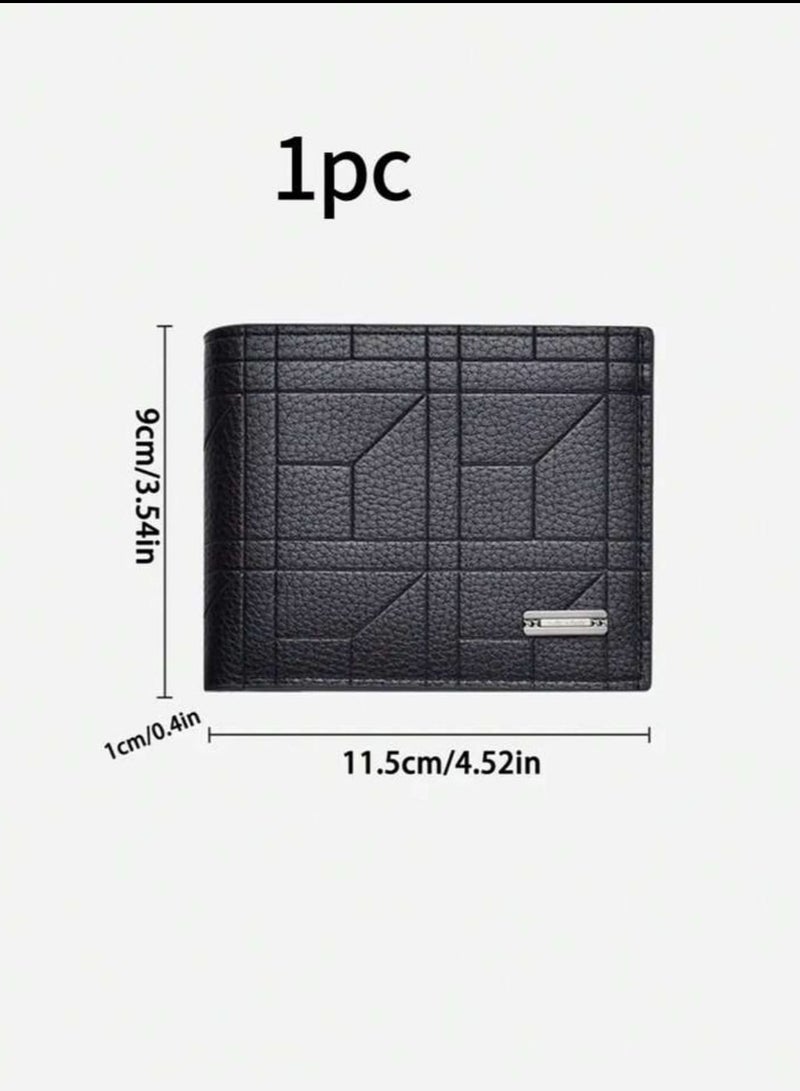 Men's Leather Wallet Simple Design Bifold Business Anti-Theft Credit Card Holder and Money Pocket - Image 4