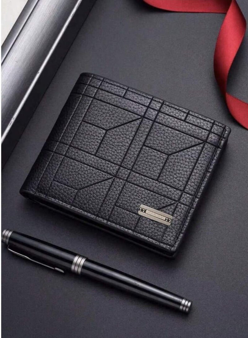 Men's Leather Wallet Simple Design Bifold Business Anti-Theft Credit Card Holder and Money Pocket - Image 5