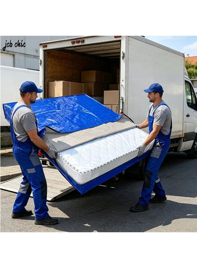 JCB CHIC Waterproof & Dustproof Mattress Moving Bag， Mattress Bag for Moving and Storage,Heavy Duty Tarp Reusable Mattress Storage Bag，Ideal for Moving House, Storage and Disposal（1.2×2M) - Image 1