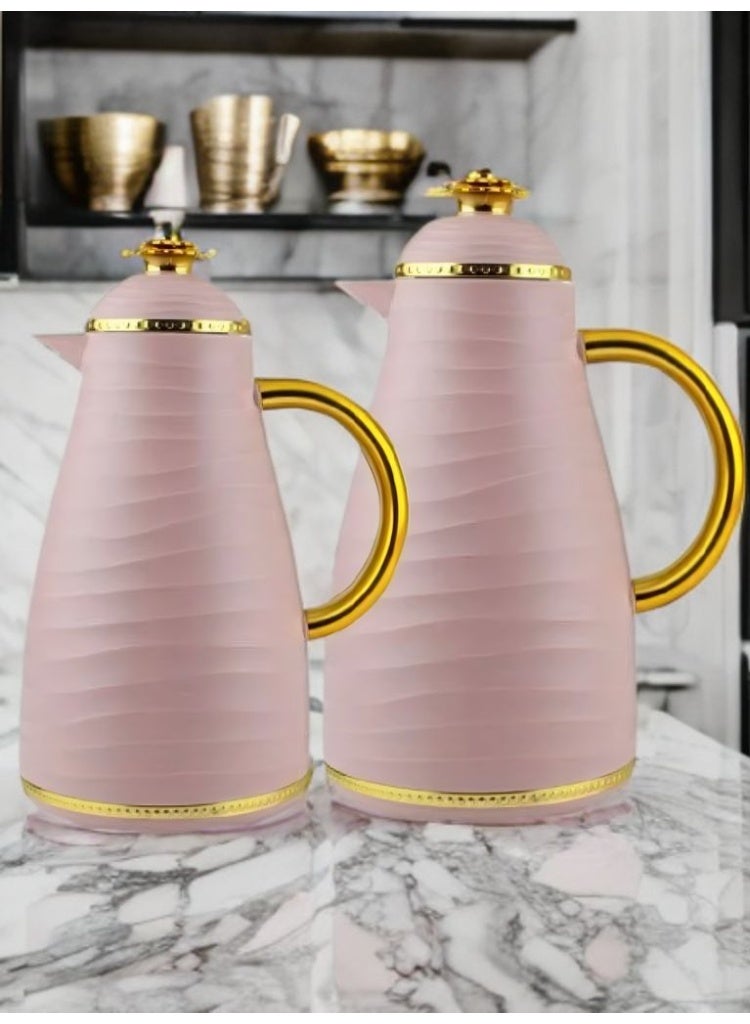 باصرة طقم ترامس باصرة بلون وردي بحجم 1 لتر و 1.5 لتر - 19 - 46083 - Image 1