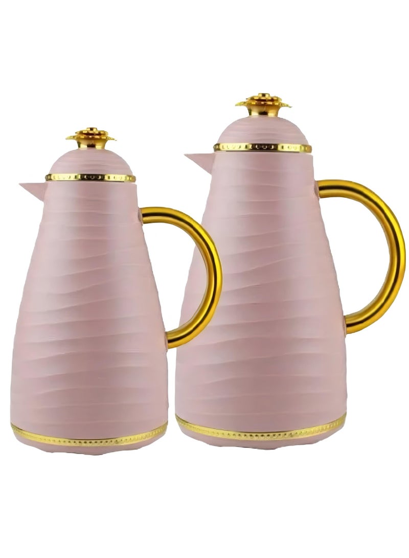 باصرة طقم ترامس باصرة بلون وردي بحجم 1 لتر و 1.5 لتر - 19 - 46083 - Image 2