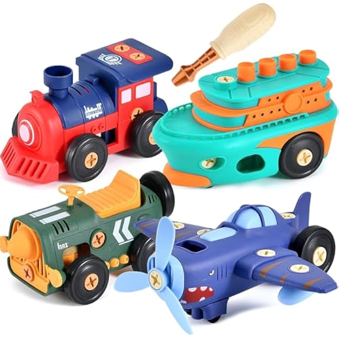 TAKE-APART ELECTRIC BUILDING TOYS CAR, KIDS TOOL SET, STEM EDUCATIONAL CONSTRUCTION TOY FOR AGES 3+, ENHANCES HANDS-ON SKILLS FOR GIRLS BOYS - Image 1