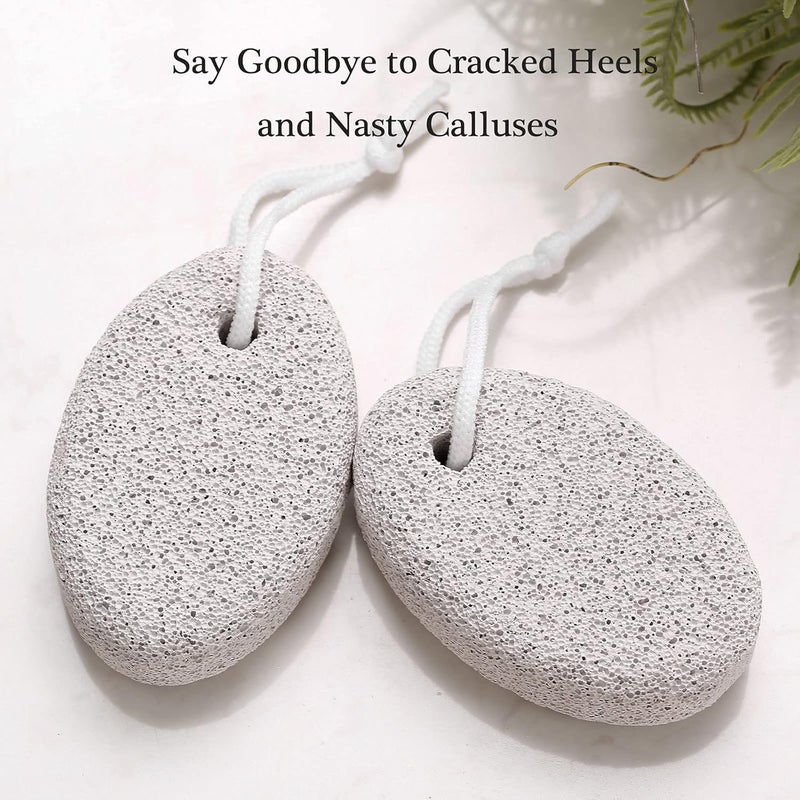 HOOMBOOM 2PCS Natural Pumice Stone for Feet, Lava Pedicure Tools Hard Skin Callus Remover for Men/Women Feet and Hands - Natural Foot File Exfoliation to Remove Dead Skin - Image 3