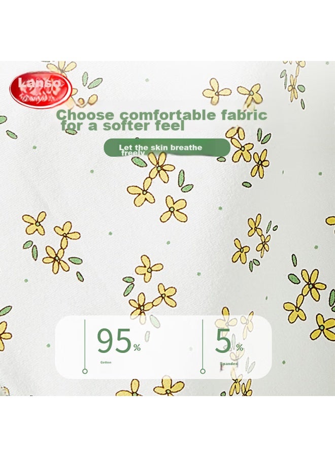 LANG SHA Langsha Children's Underwear, Girls' Underwear, 5a Antibacterial, Pure Cotton, Teenage, Baby, Triangle Shorts, 4-pack - Image 1