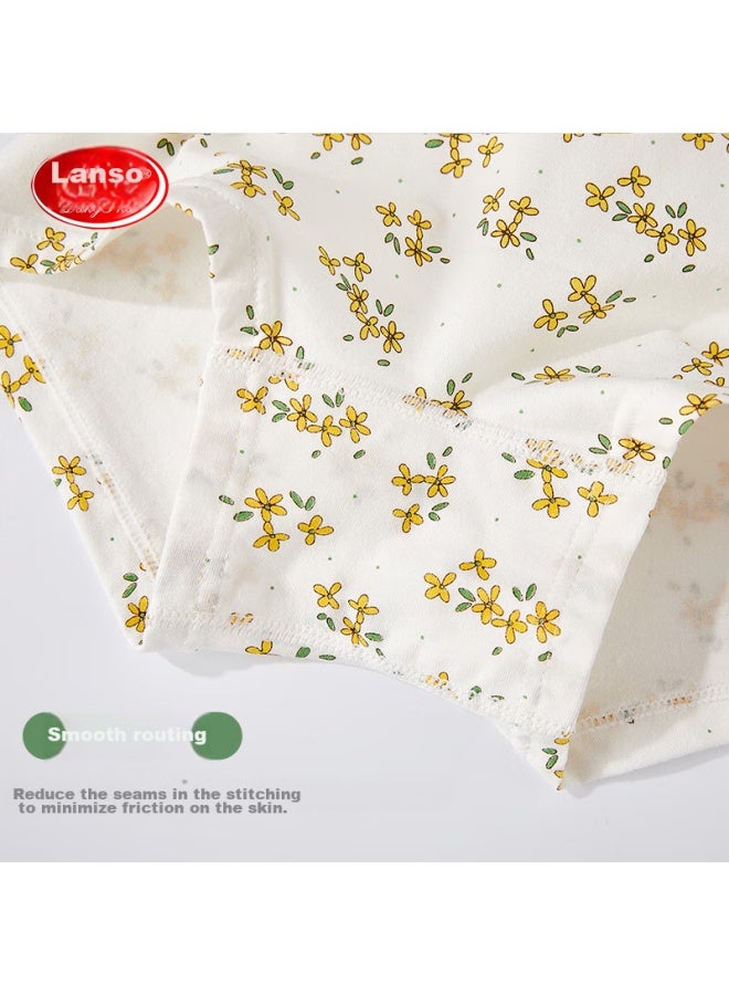 LANG SHA Langsha Children's Underwear, Girls' Underwear, 5a Antibacterial, Pure Cotton, Teenage, Baby, Triangle Shorts, 4-pack - Image 3