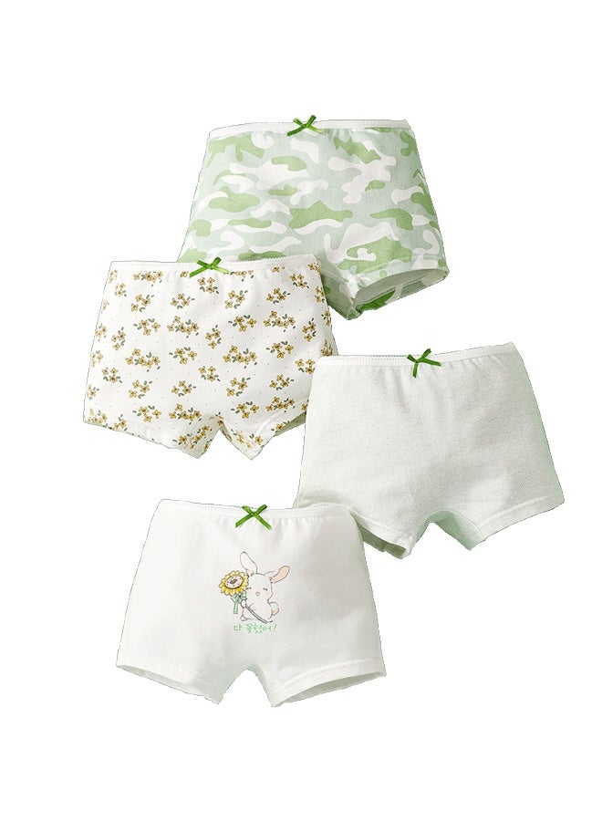 LANG SHA Langsha Children's Underwear, Girls' Underwear, 5a Antibacterial, Pure Cotton, Teenage, Baby, Triangle Shorts, 4-pack - Image 5