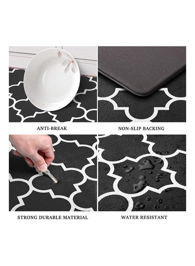 PA Kitchen Mat Cushioned Anti-Fatigue Kitchen Rug  Heavy Duty PVC Ergonomic Comfort Floor Mat Non Slip Waterproof Standing Foam Mat Suitable for Kitchen Laundry Bathroom Living Room