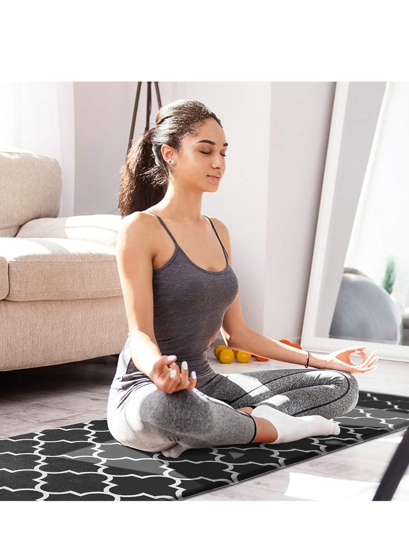 PA Kitchen Mat Cushioned Anti-Fatigue Kitchen Rug  Heavy Duty PVC Ergonomic Comfort Floor Mat Non Slip Waterproof Standing Foam Mat Suitable for Kitchen Laundry Bathroom Living Room