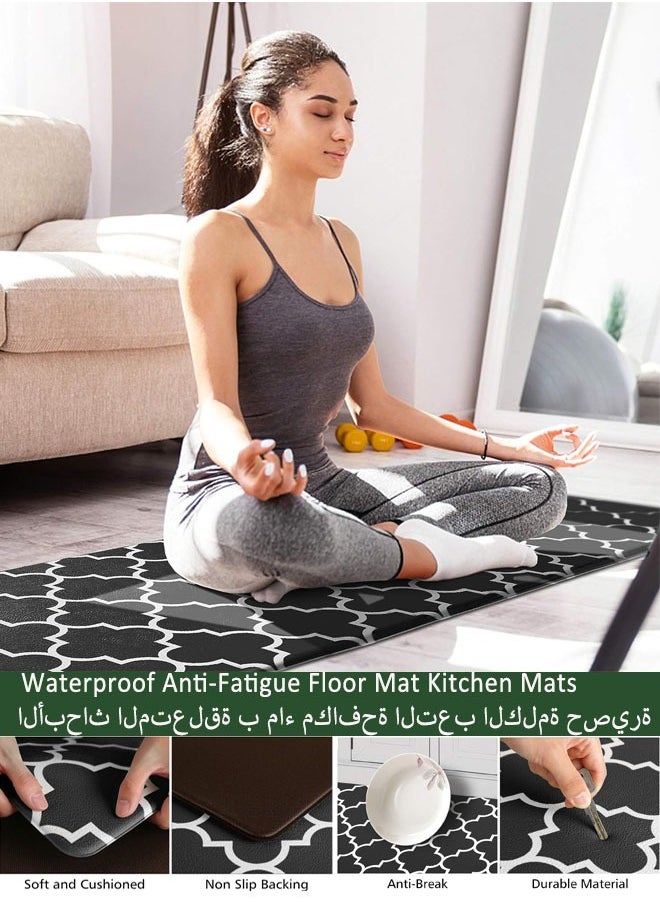 Mi VAZA PA Kitchen Mat Cushioned Anti-Fatigue Kitchen Rug  Heavy Duty PVC Ergonomic Comfort Floor Mat Non Slip Waterproof Standing Foam Mat Suitable for Kitchen Laundry Bathroom Living Room  - Image 1