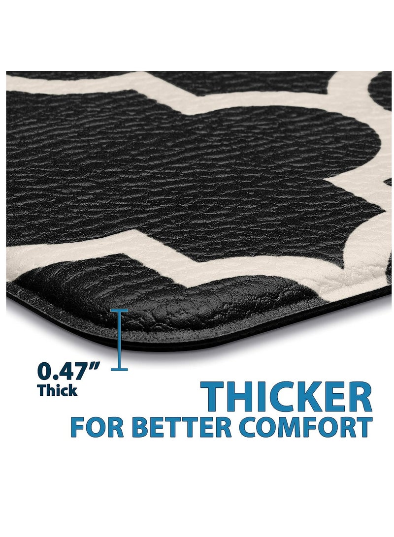 PA Kitchen Mat Cushioned Anti-Fatigue Kitchen Rug  Heavy Duty PVC Ergonomic Comfort Floor Mat Non Slip Waterproof Standing Foam Mat Suitable for Kitchen Laundry Bathroom Living Room