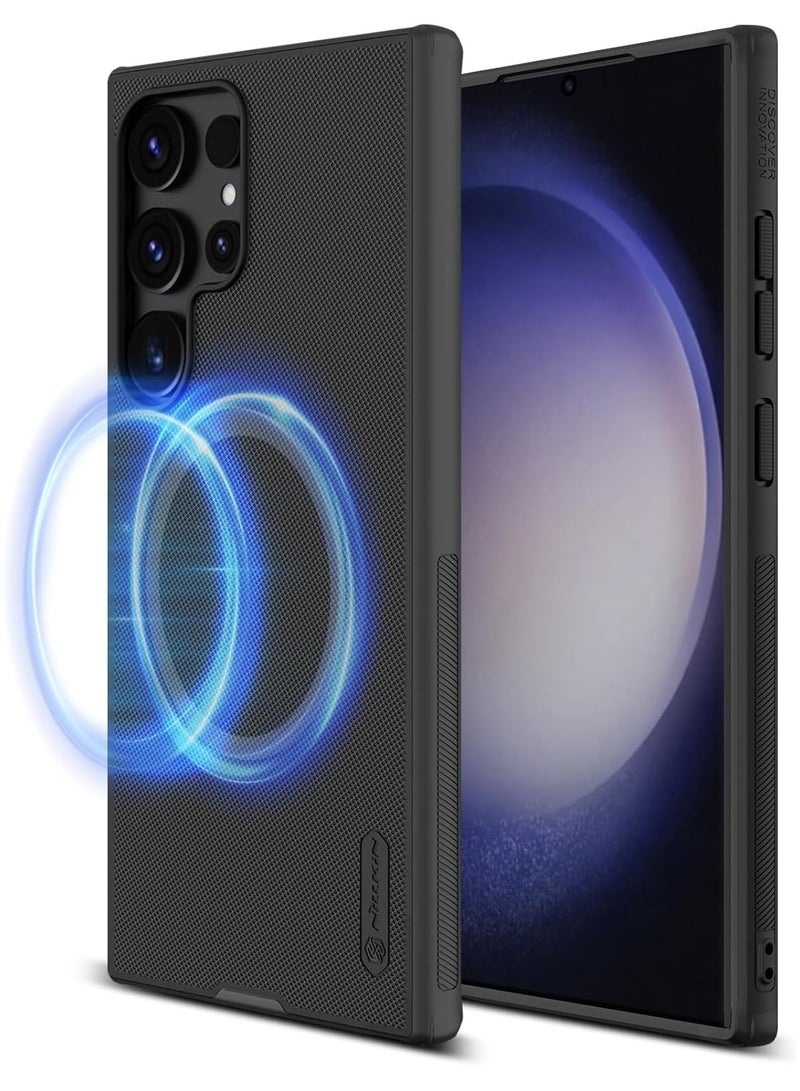Nillkin Case Cover Super Frosted Pro  Magnetic Wireless Charging  Case Anti-Scratch & Slip For Samsung Galaxy S24 Ultra (Black) - Image 1