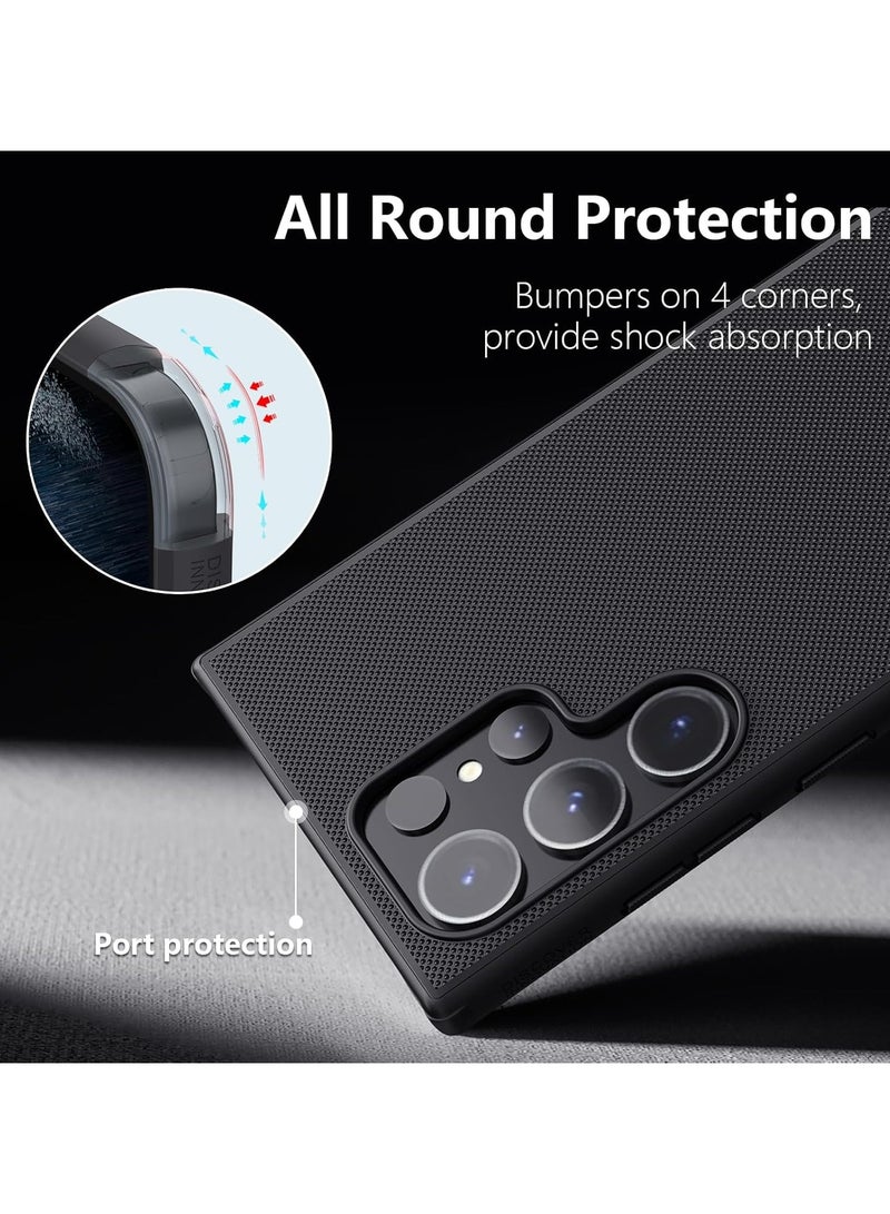 Nillkin Case Cover Super Frosted Pro  Magnetic Wireless Charging  Case Anti-Scratch & Slip For Samsung Galaxy S24 Ultra (Black) - Image 2