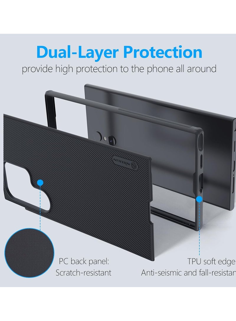 Nillkin Case Cover Super Frosted Pro  Magnetic Wireless Charging  Case Anti-Scratch & Slip For Samsung Galaxy S24 Ultra (Black) - Image 3