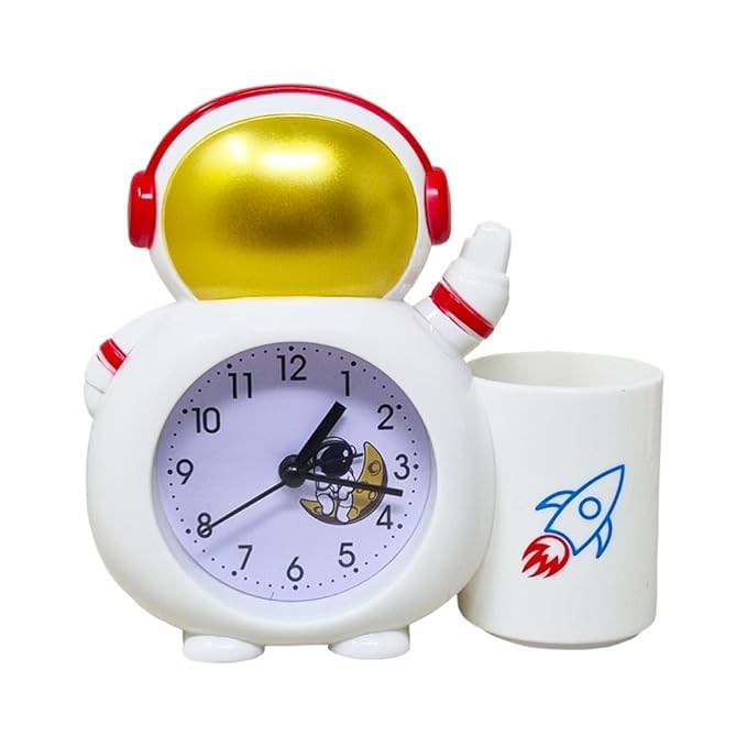 PARTEET Astronaut Alarm Clock with Pen Holder for Kids, Bedroom Astronaut Alarm Clock, Birthday Party Return Gifts for Kids - Image 1