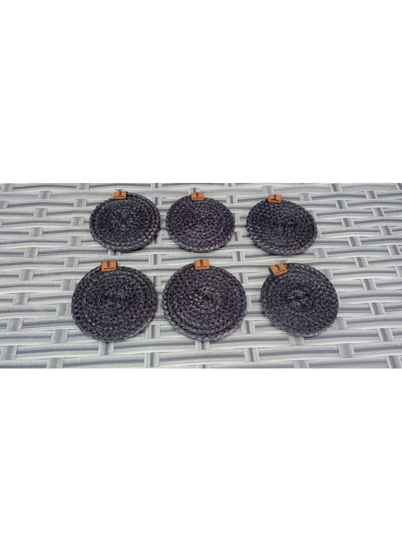 6 Pieces Wicker Coaster Tea Coffee Cup Coaster Anthracite - pzsku/Z4152D18F03BE9B7B0C3EZ/45/_/1731226489/77bb7c7b-5a63-4318-9e4c-81b2c11c3997