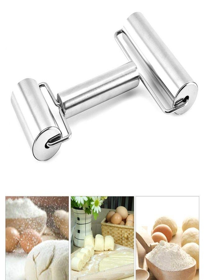 STARFLYER Smooth Stainless Steel Rolling Pin Pastry and Pizza Double Dough Baker Roller Metal Kitchen Utensils Ideal for Baking Dough, Pizza, Pie, Pastries, Pasta and Cookies. - Image 3