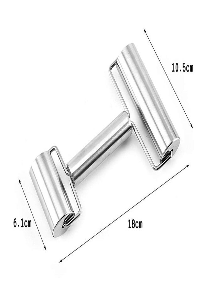 STARFLYER Smooth Stainless Steel Rolling Pin Pastry and Pizza Double Dough Baker Roller Metal Kitchen Utensils Ideal for Baking Dough, Pizza, Pie, Pastries, Pasta and Cookies. - Image 2