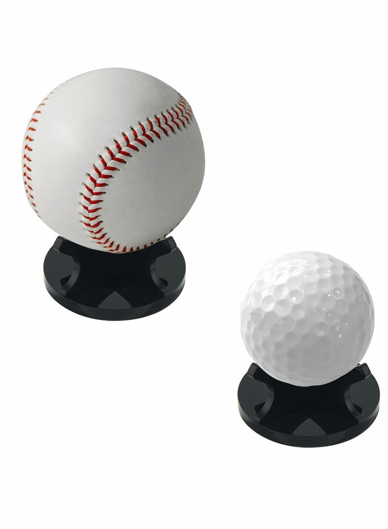 كاست ويف حامل كرات صغير من الأكريليك، رف عرض كرات رياضية، حامل عرض كرات البيسبول، حامل عرض كرات مع قطعتين من وسادات المطاط غير القابلة للانزلاق - Image 4