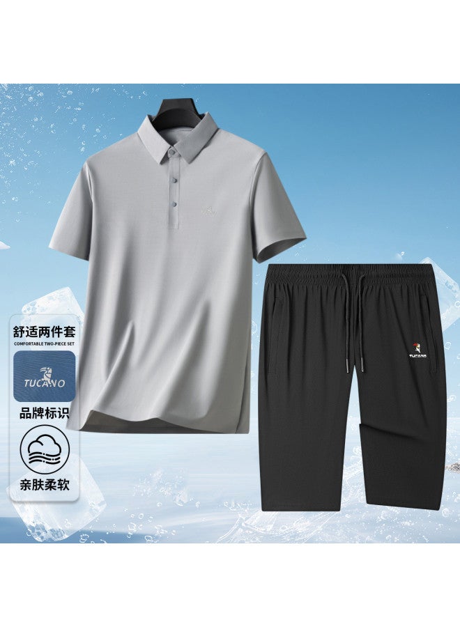 Tucano Summer Loose Comfortable Minimalist Set Casual Sporty Breathable Cool Two-piece Outfit Premium Fashion Menswear - Image 2